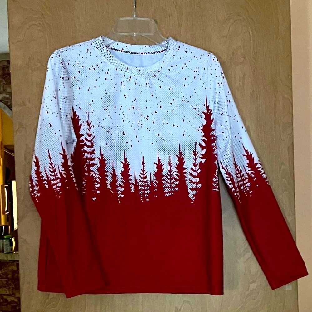 New Women's Long sleeve Jersey knit winter/Christmas tee